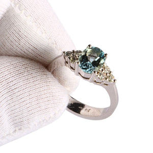 Dijamantni prsten s akvamarinom