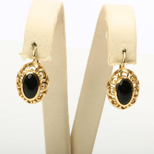 Zlatne naušnice s oniksom