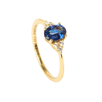 Dijamantni prsten sa safirom 0,98 ct.