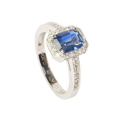 Dijamantni prsten sa safirom 1,37 ct.