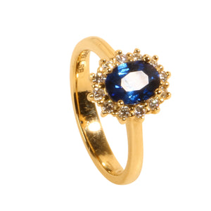 Dijamantni prsten sa safirom 1,58 ct