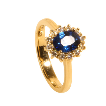 Dijamantni prsten sa safirom 1,58 ct