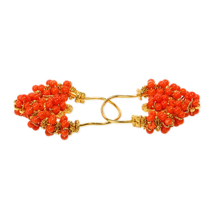 Zlatne naušnice splitske s koraljima