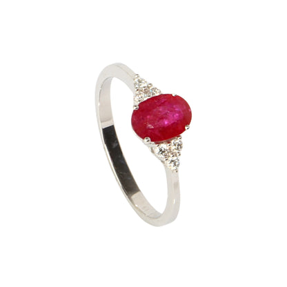 Dijamantni prsten s rubinom 0,97 ct.
