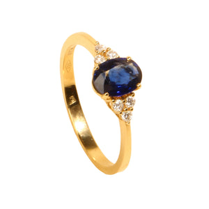 Dijamantni prsten sa safirom 0,82 ct
