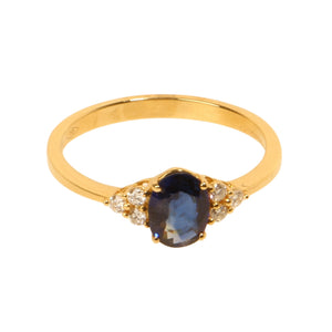 Dijamantni prsten sa safirom 0,82 ct
