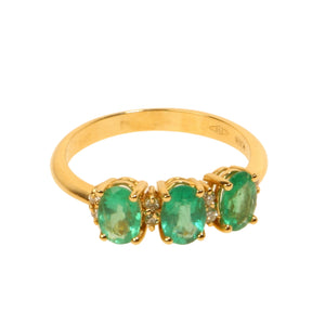 Zlatni prsten sa smaragdom 1,24 ct
