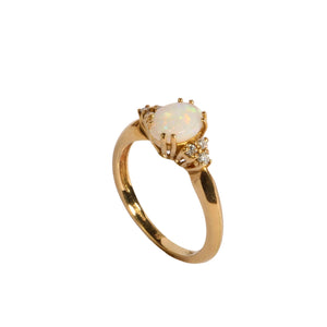 Zlatni prsten opal i dijamanti